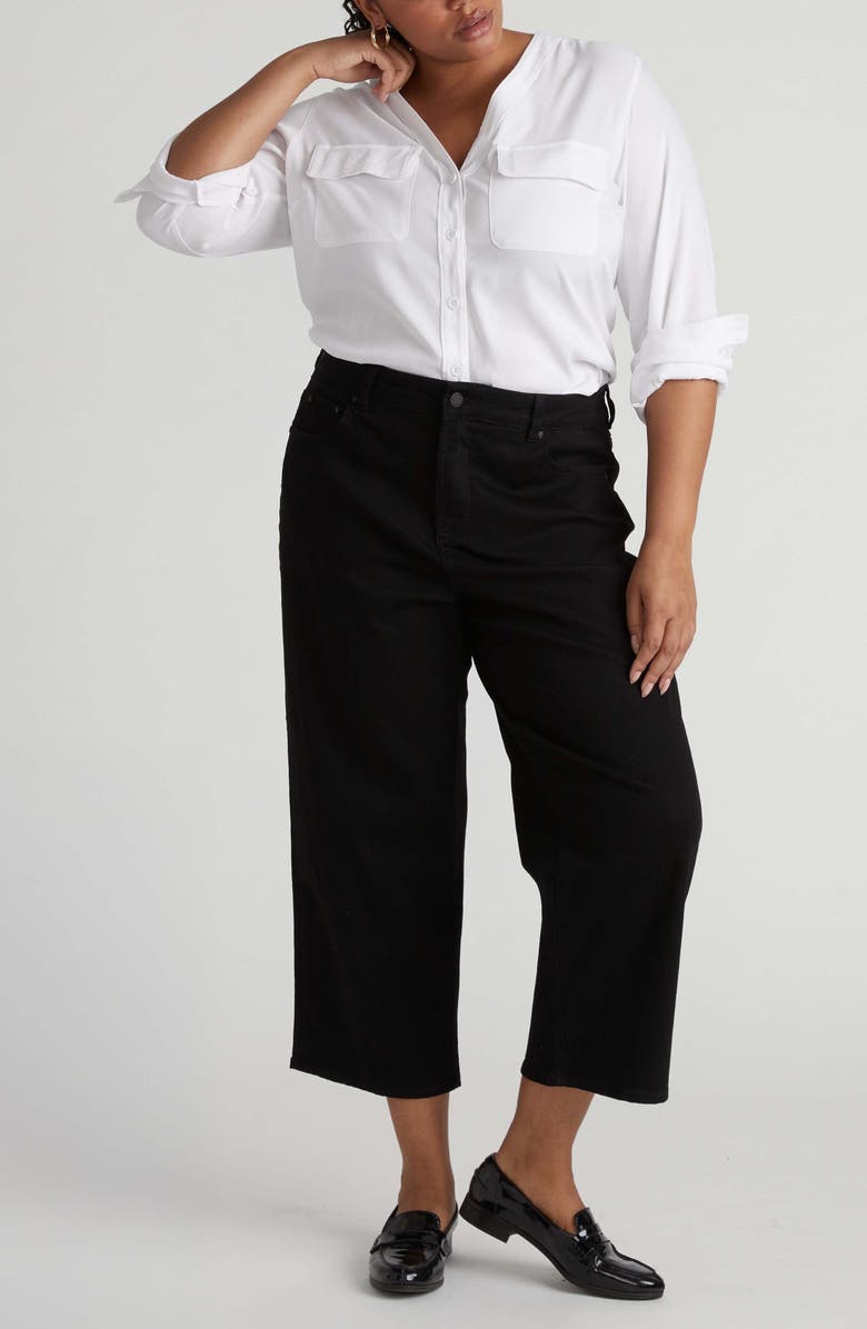 Universal Standard Crop Boyfriend Jeans, Alternate, color, New Solid Black