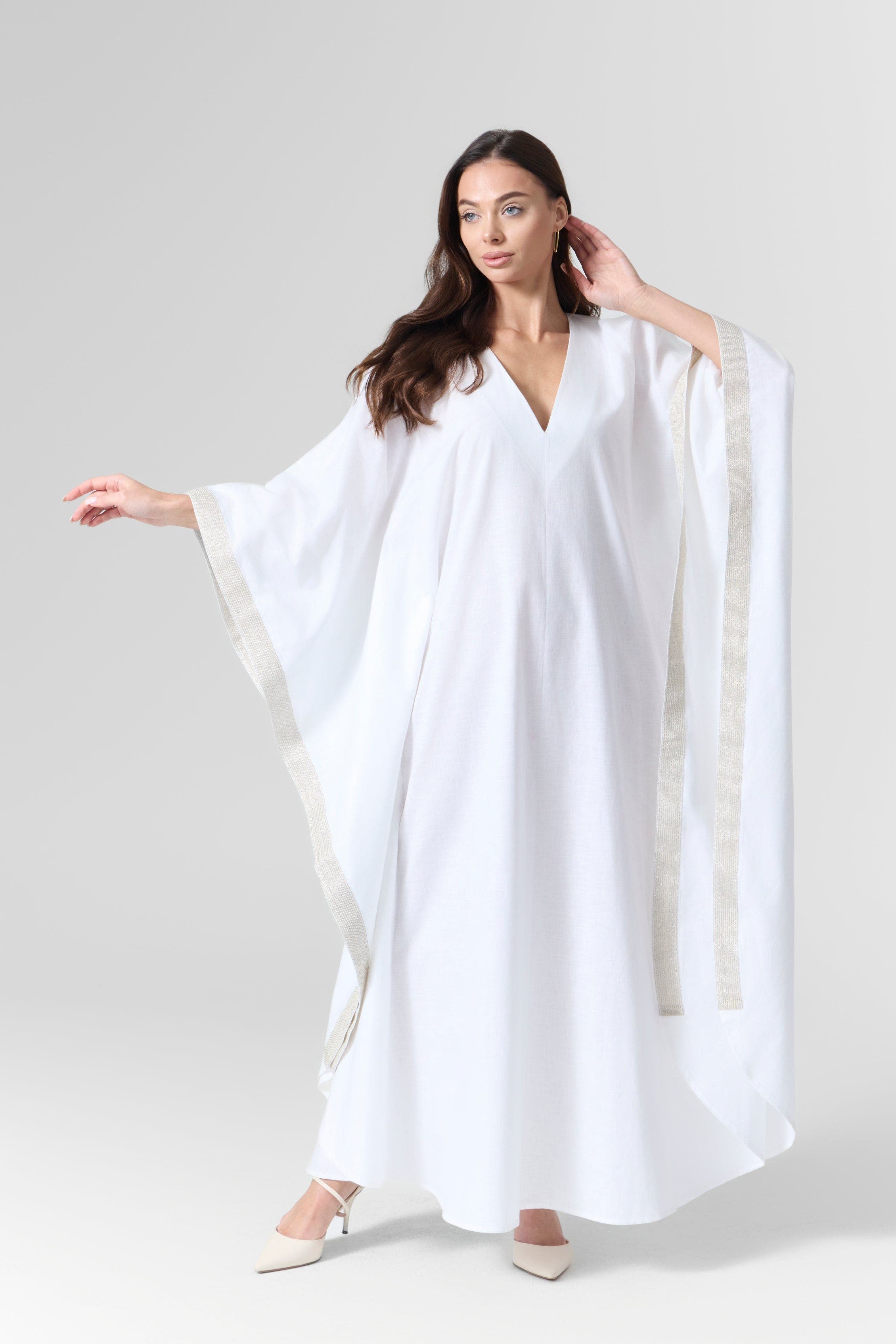 Luna Linen Kaftan Gown - image 2