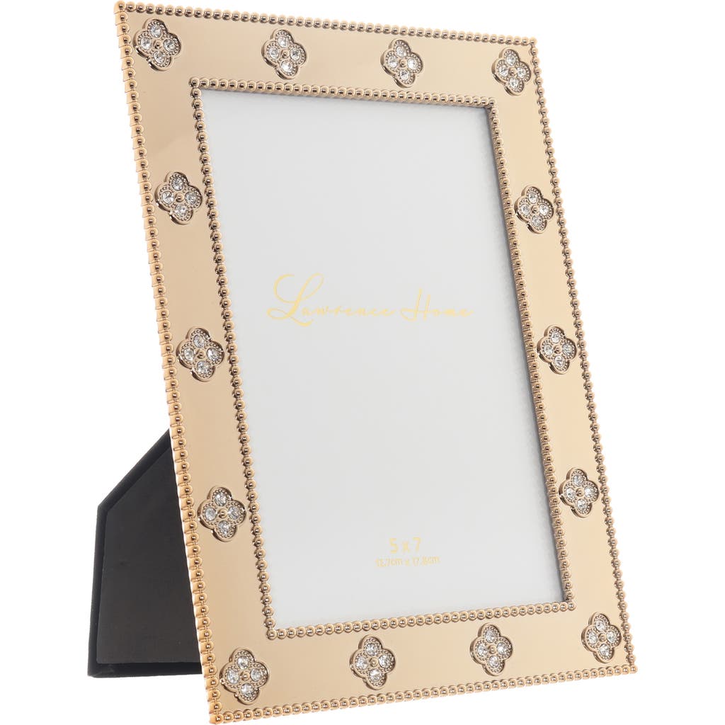 Lawrence Frames Crystal Clover Picture Frame In Gold
