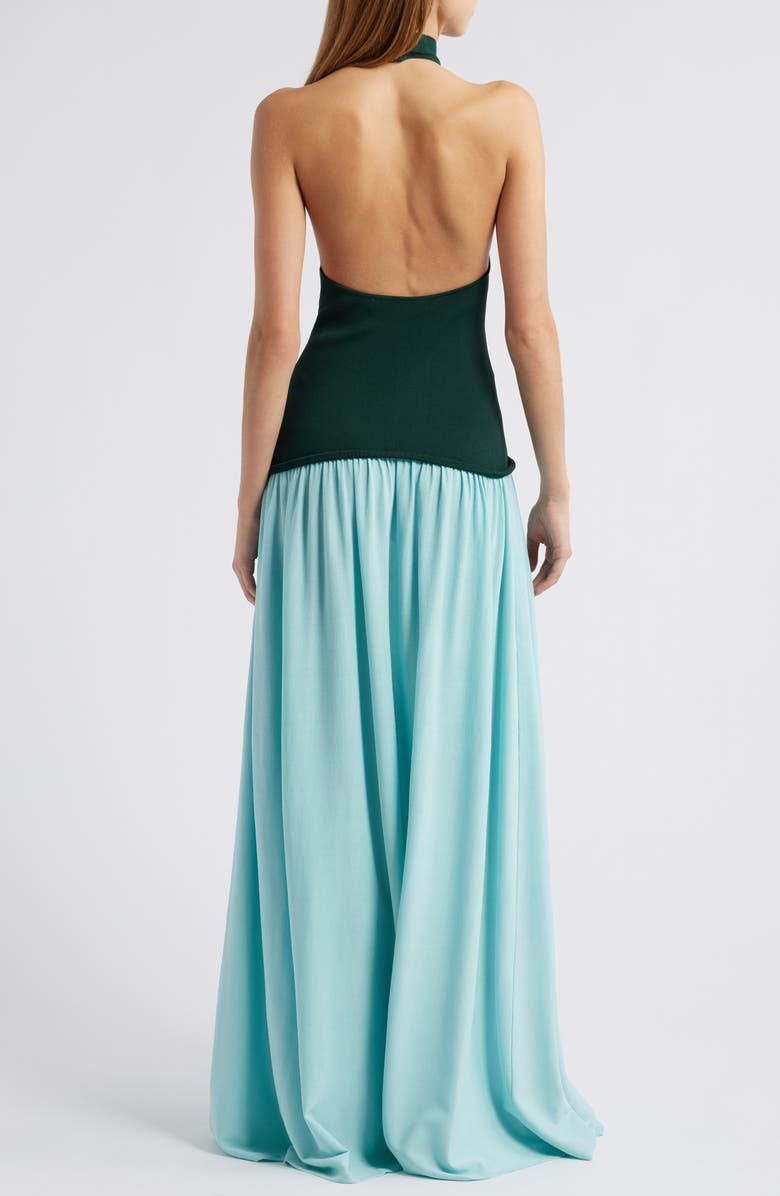Solid & Striped Soglio Colorblock Halter Maxi Dress, Alternate, color, 