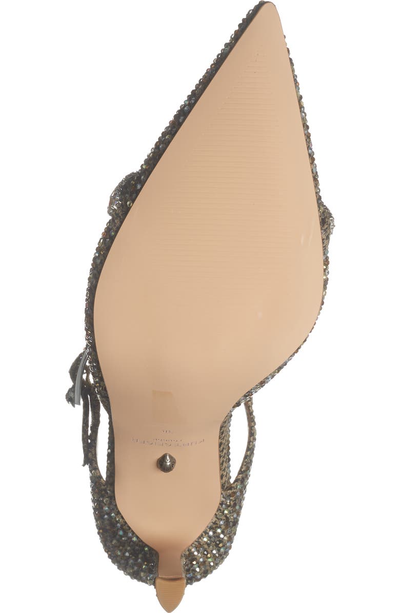 Kurt Geiger London Embellished Pointed Toe Ankle Strap Pump, Alternate, color, Beige