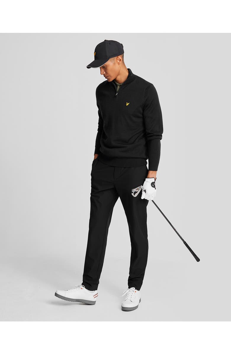 Lyle & Scott Golf Quarter Zip Merino Sweater, Alternate, color, Jet Black