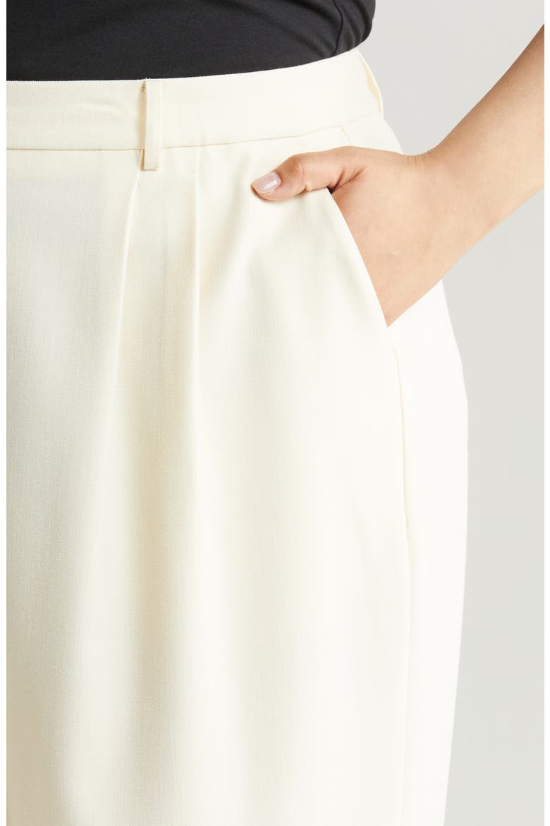 Pleat Front Wide Leg Pants, Alternate, color, IVORY BIRCH