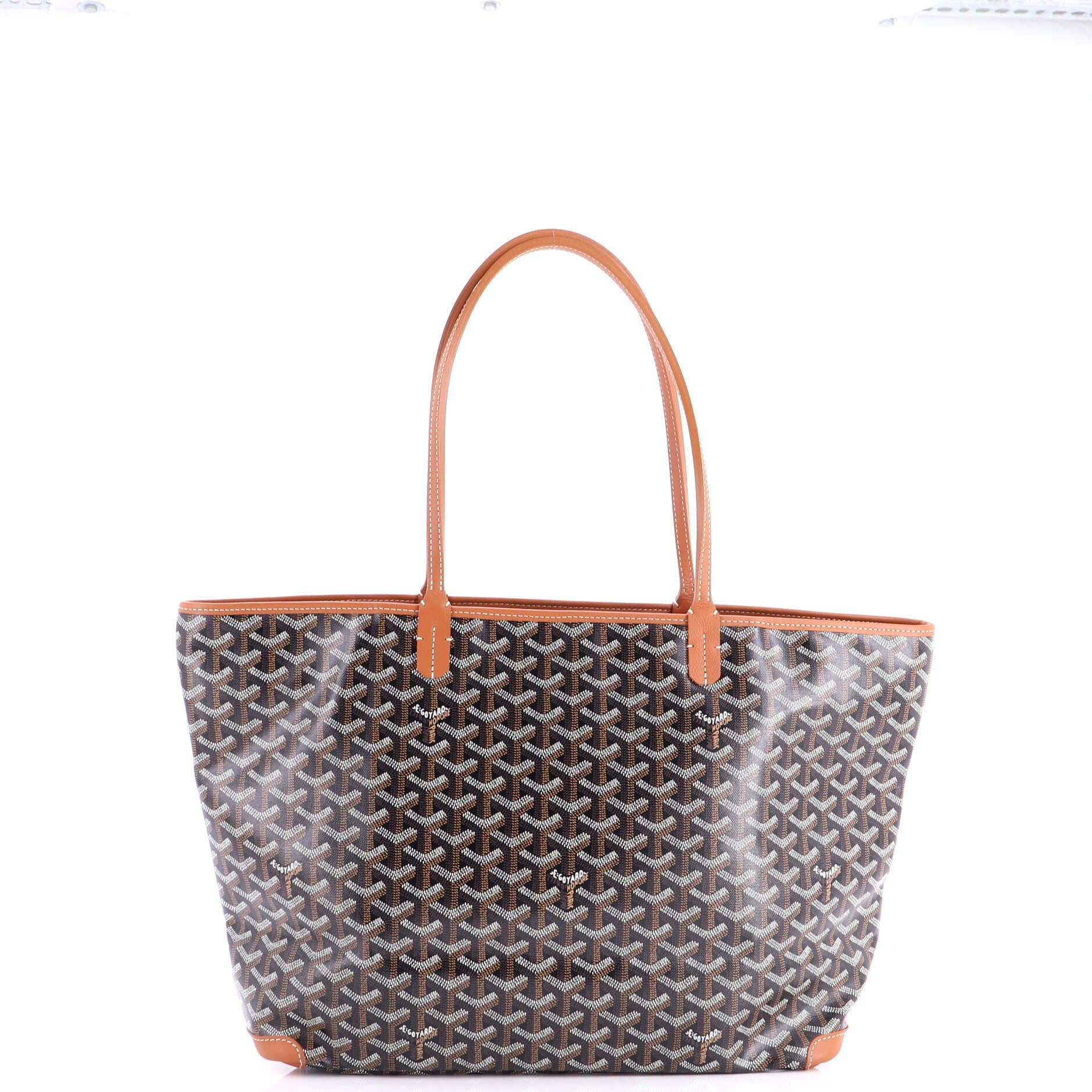 Pre-Owned Goyard Artois Tote Coated Canvas MM, Alternate, color, Brown