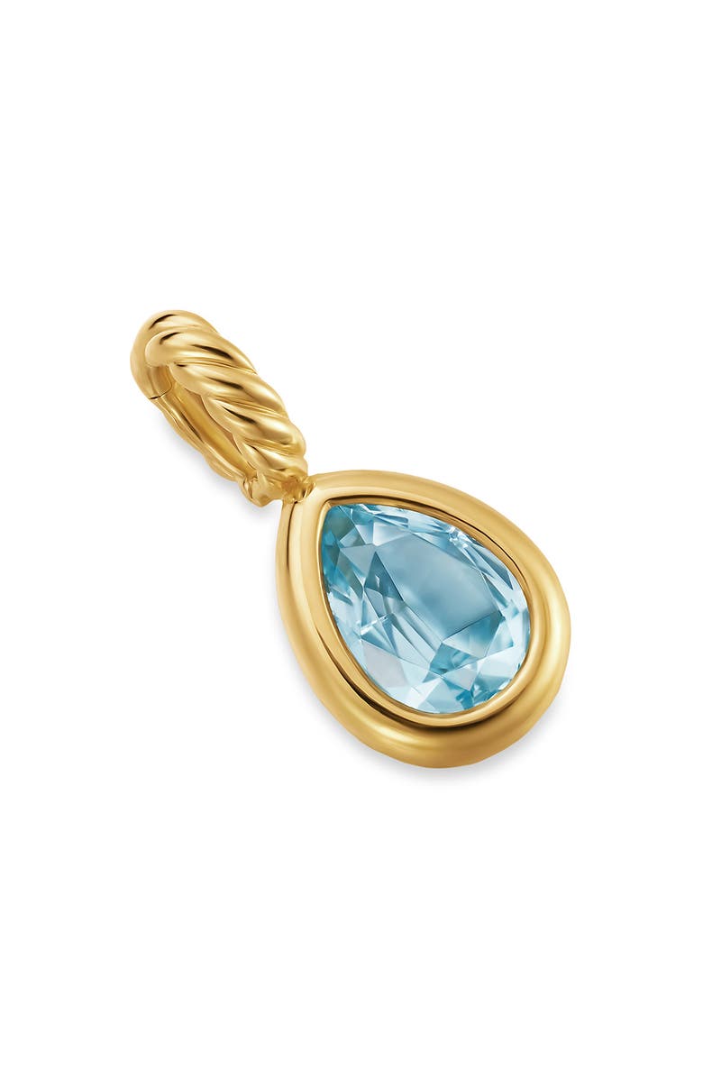 David Yurman Mini Pear Cut Enhancer, Main, color, Sky Blue Topaz