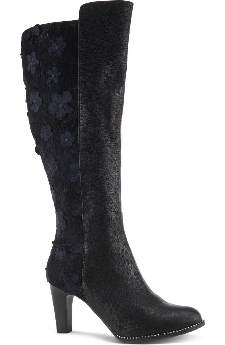 L'Artiste by Spring Step Rozena Knee High Boot, Main, color, Black Multi