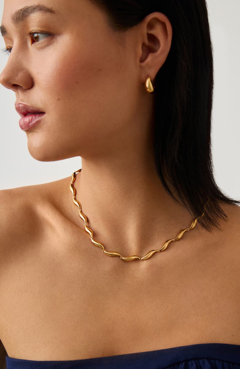 Missoma Savi Signature Link Chain Necklace, Alternate, color, Gold