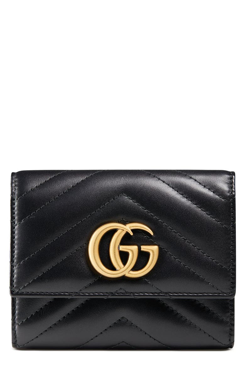 Medium Marmont 2.0 Leather Bifold Wallet, Main, color, NERO