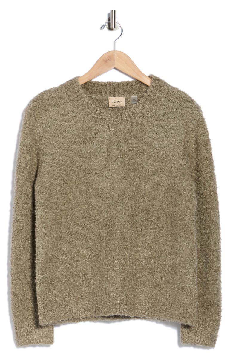 ELIE ELIE TAHARI Bouclé Sweater, Alternate, color, Moss Green