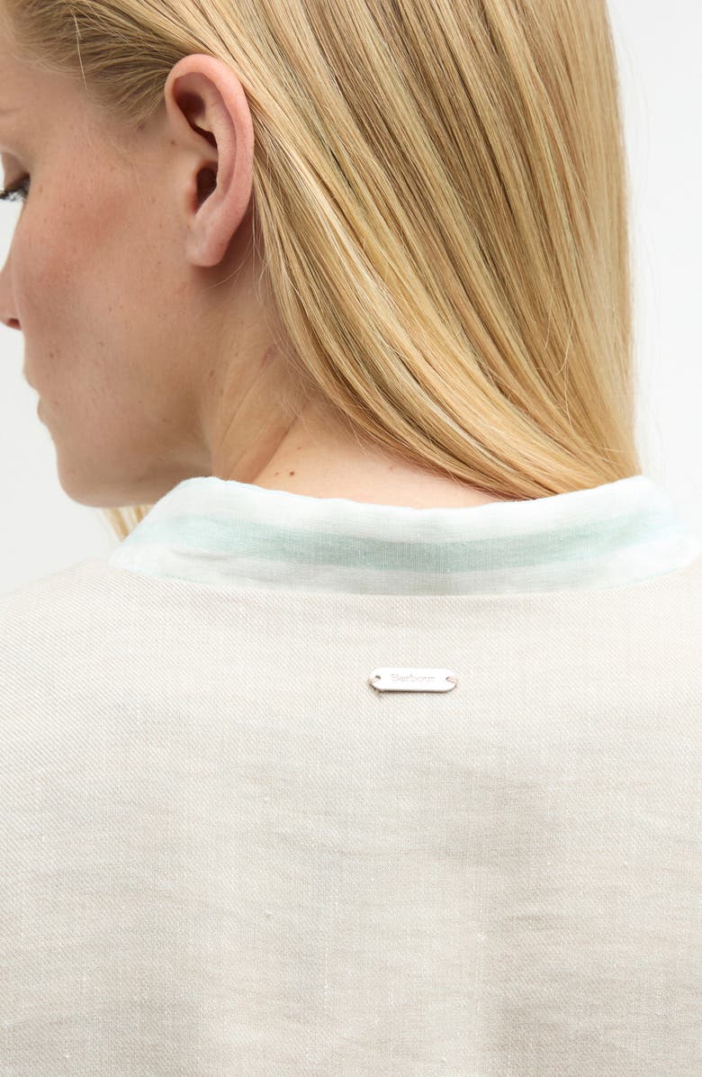 Barbour Gabby Oversize Linen Blend Twill Button-Up Shirt Jacket, Alternate, color, 