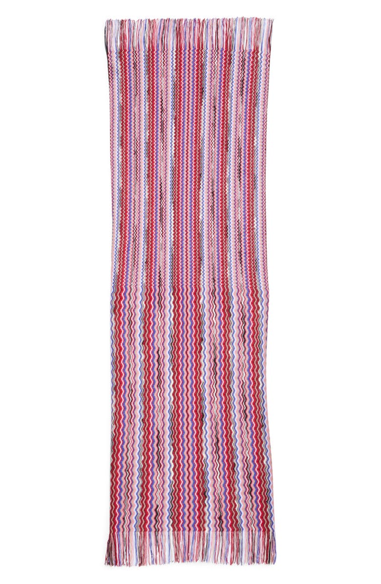 Missoni Mini Zigzag Fringe Scarf, Main, color, 