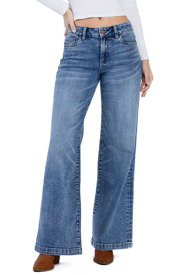 Mighty High Waist Wide Leg Jeans, Main, color, BOUNDLESS BLUE