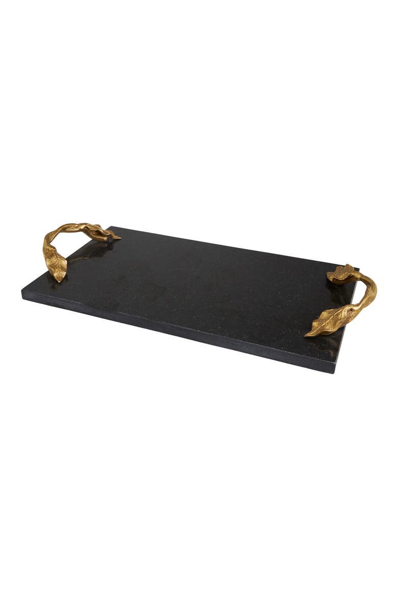 Ornate Marble Tray, Main, color, BLACK