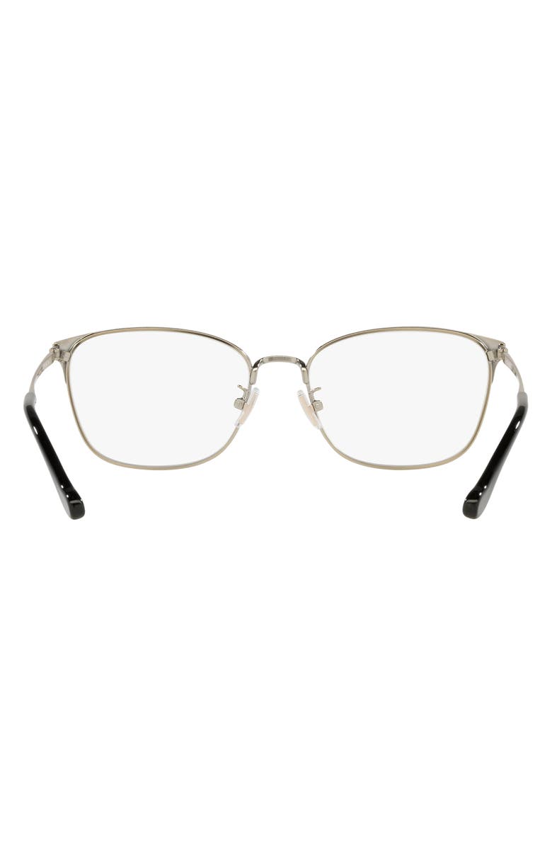 COACH 53mm Rectangle Optical Glasses, Alternate, color, Black / Gold / Blue Light