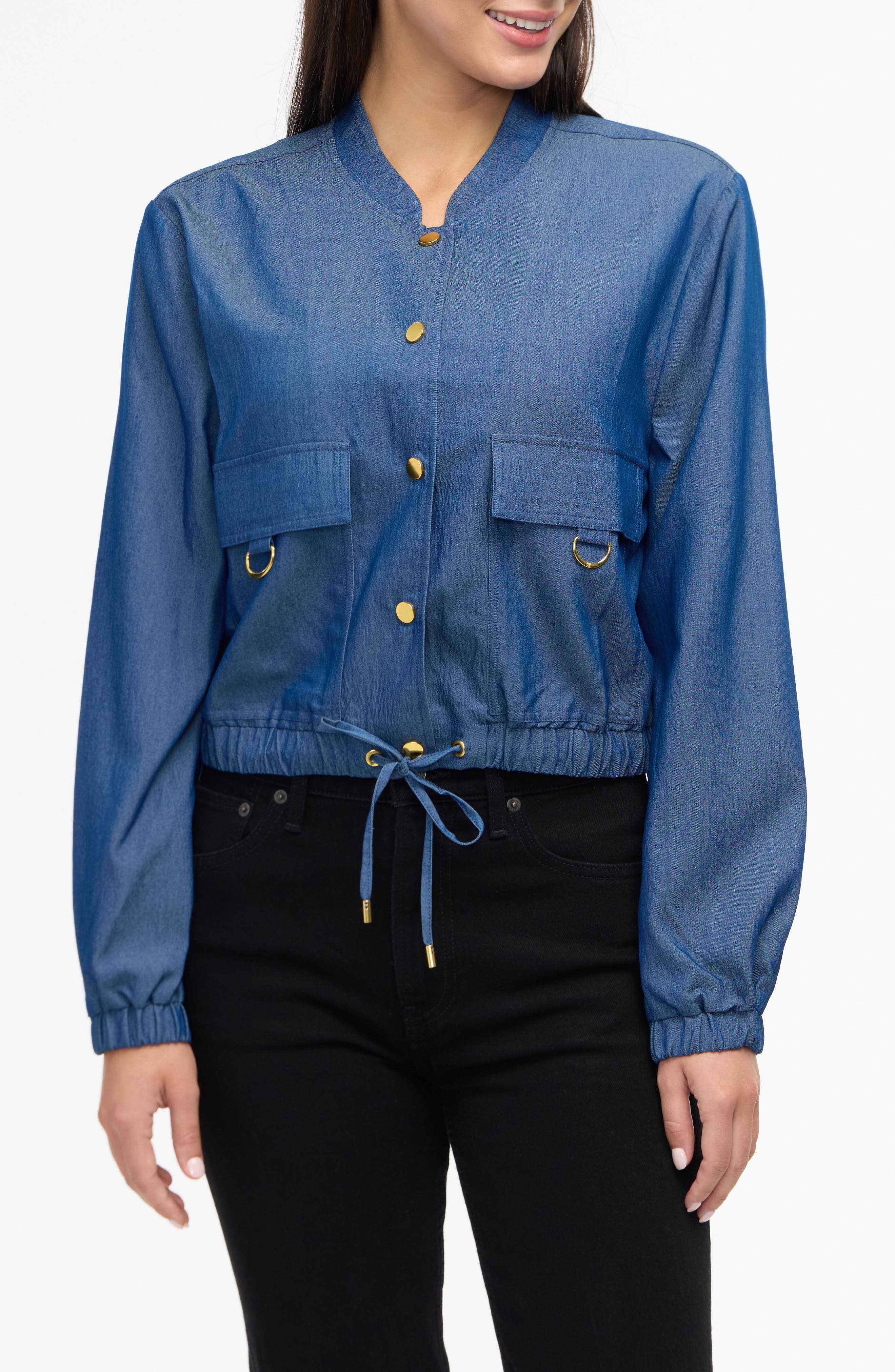 Cropped Bomber Jacket - image 3