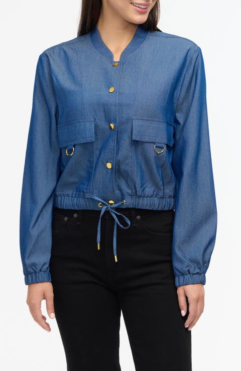 Cropped Bomber Jacket