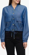 Ellen Tracy Cropped Bomber Jacket