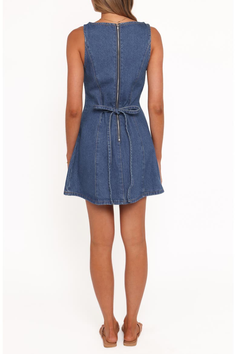 Katina Denim Fit & Flare Minidress, Alternate, color, DENIM