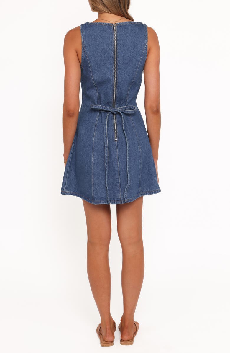 Petal & Pup Katina Denim Fit & Flare Minidress, Alternate, color, Denim