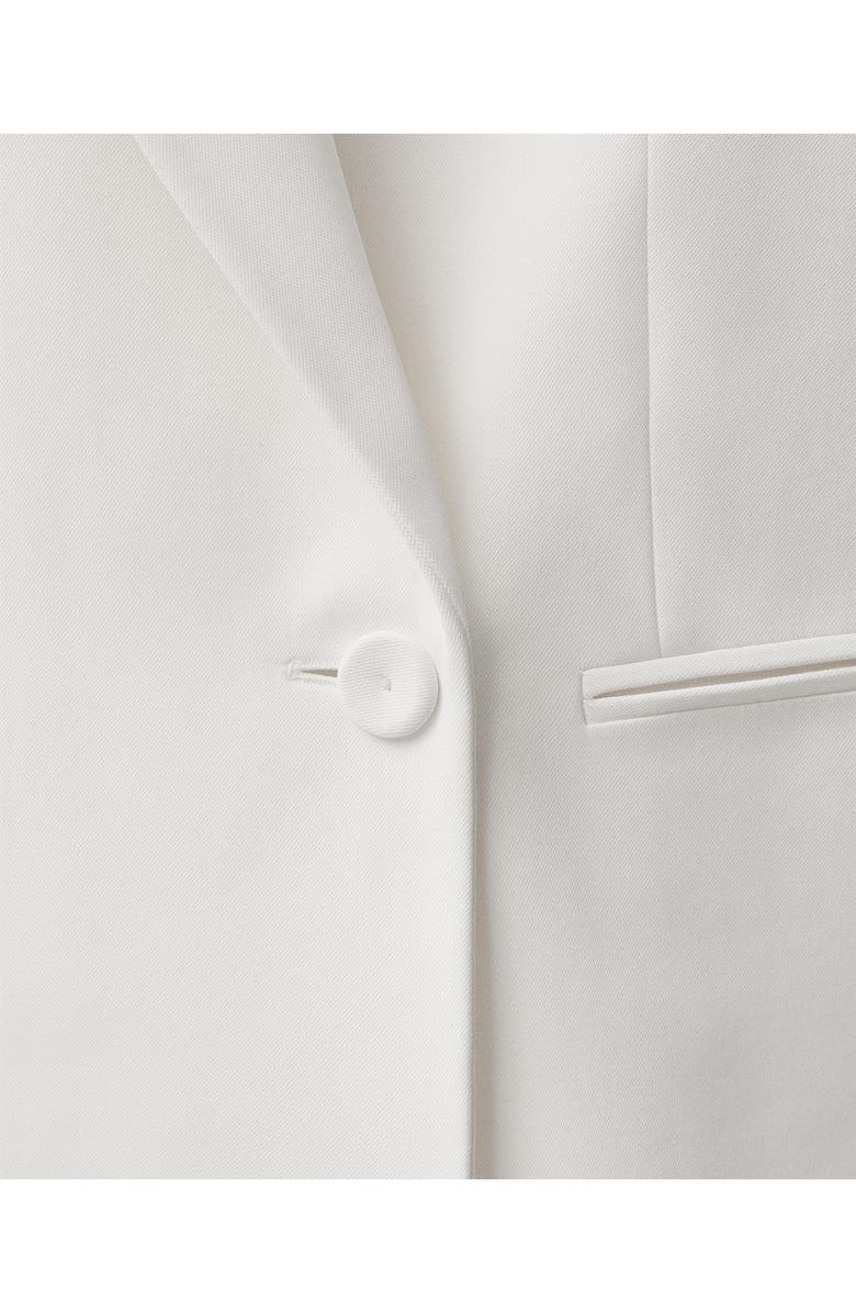 MANGO Oversize Double Breasted Blazer, Alternate, color, White