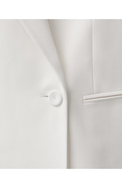 Mango Oversized Double-breasted Suit Jacket White In White
