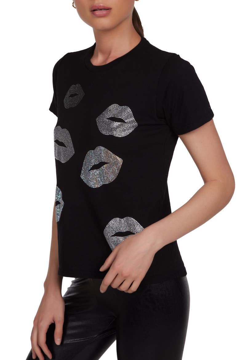 Croft Crystal Multi Lips Top, Alternate, color, Black