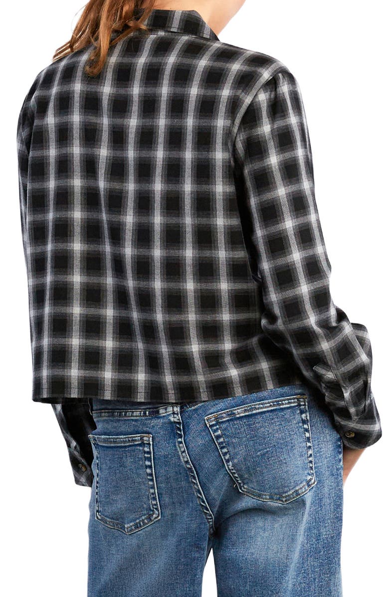 Billy T Lucky Plaid Button-Up Shirt, Alternate, color, Smoke Plaid
