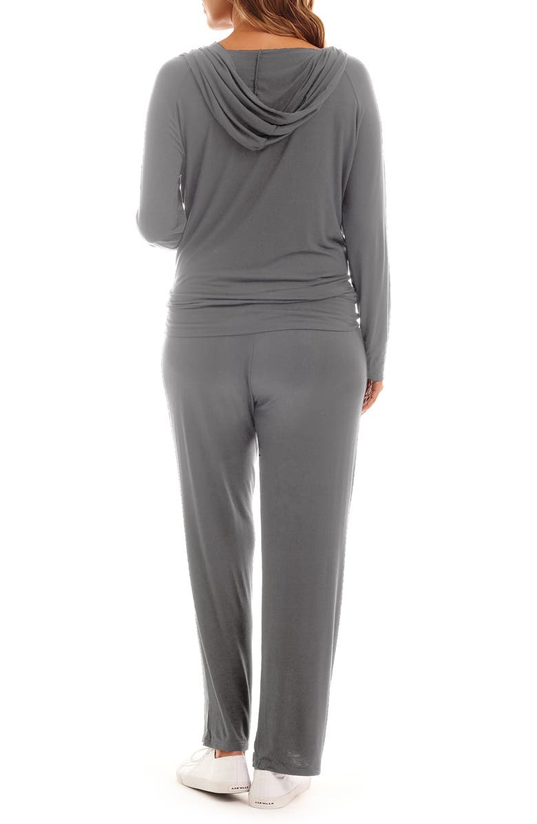 Everly Grey Irene Maternity/Nursing Hoodie & Pants Set, Alternate, color, 