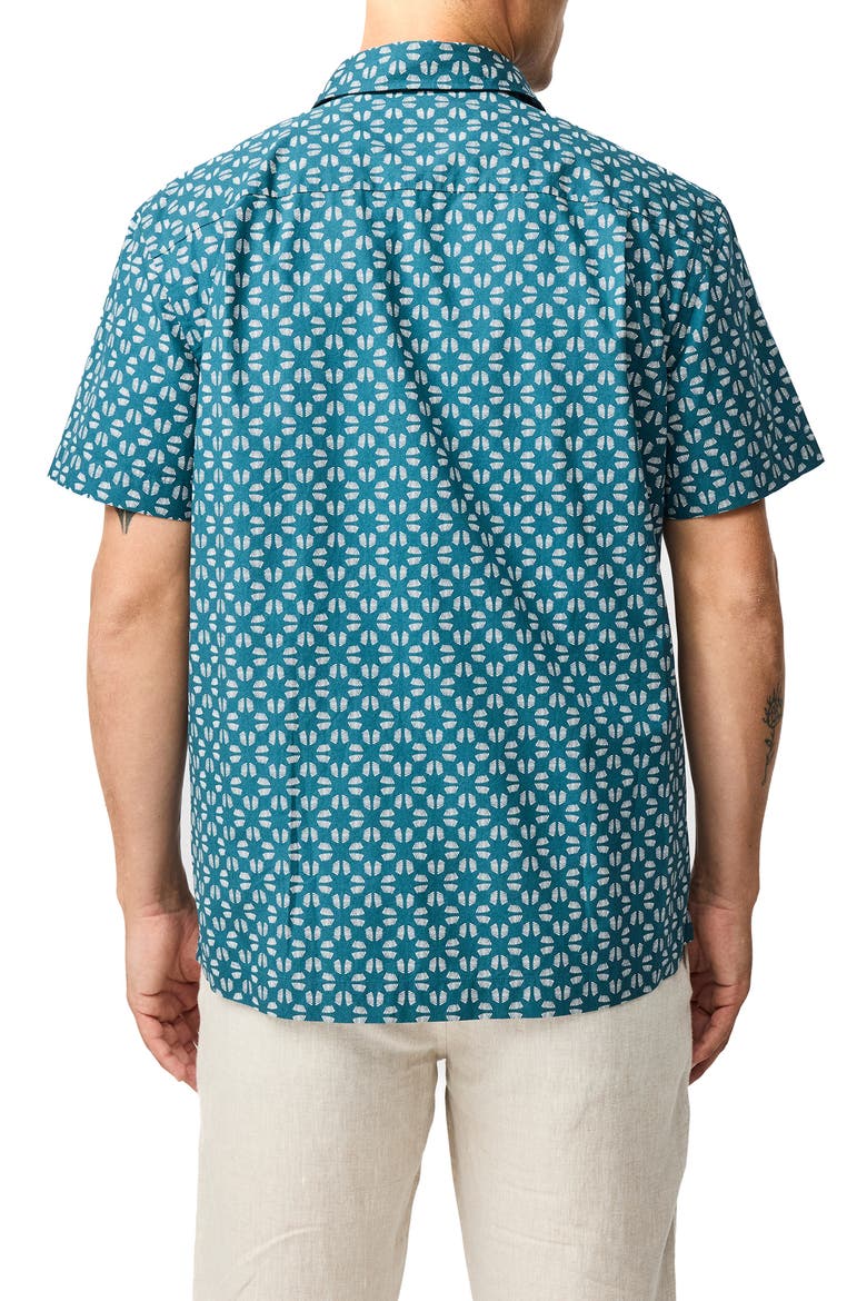 Crown Hill Short Sleeve Button-Up Shirt, Alternate, color, BLUESTONE