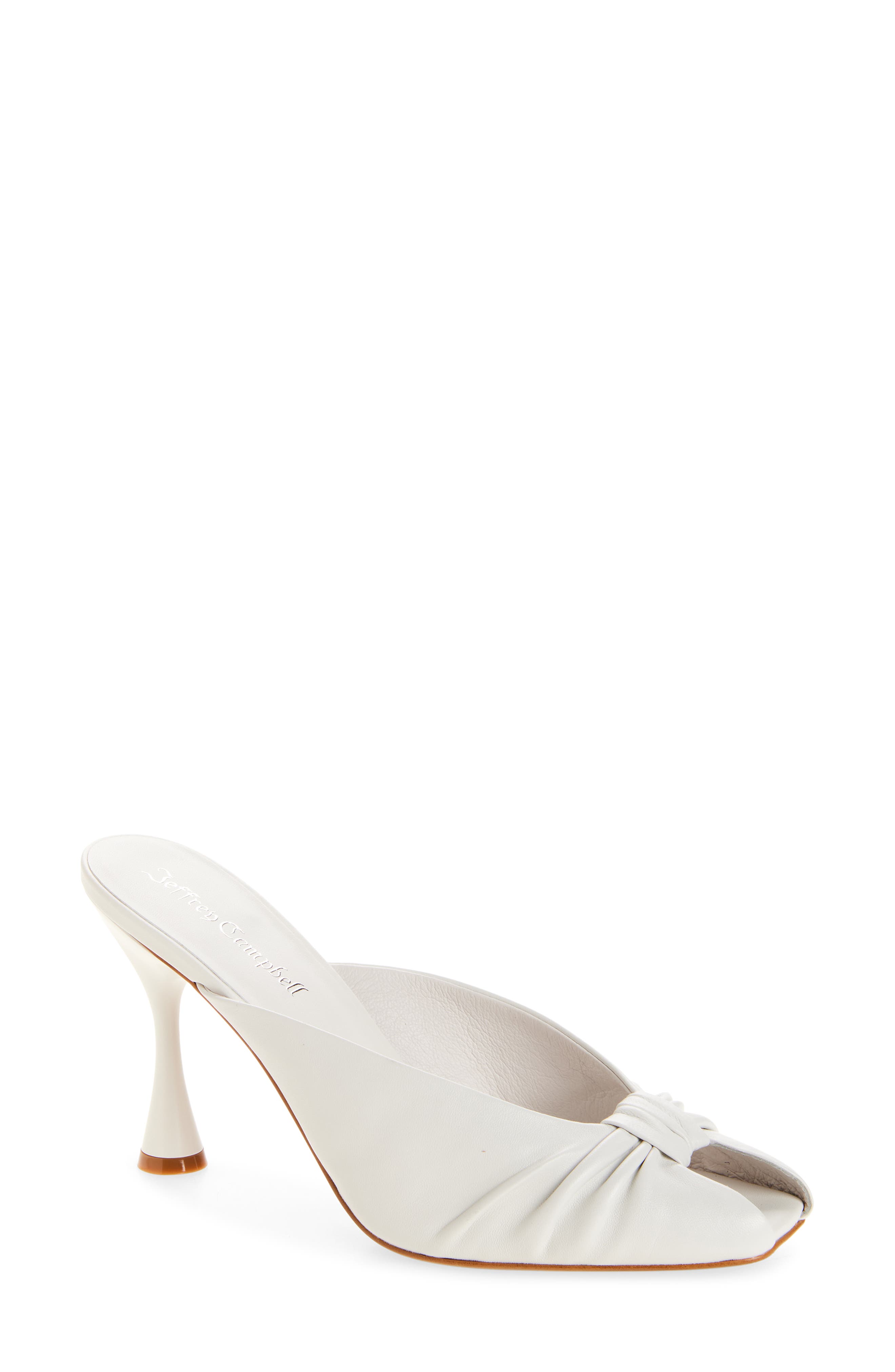 Jeffrey Campbell Twista Peep Toe Slide Sandal, Main, color, White