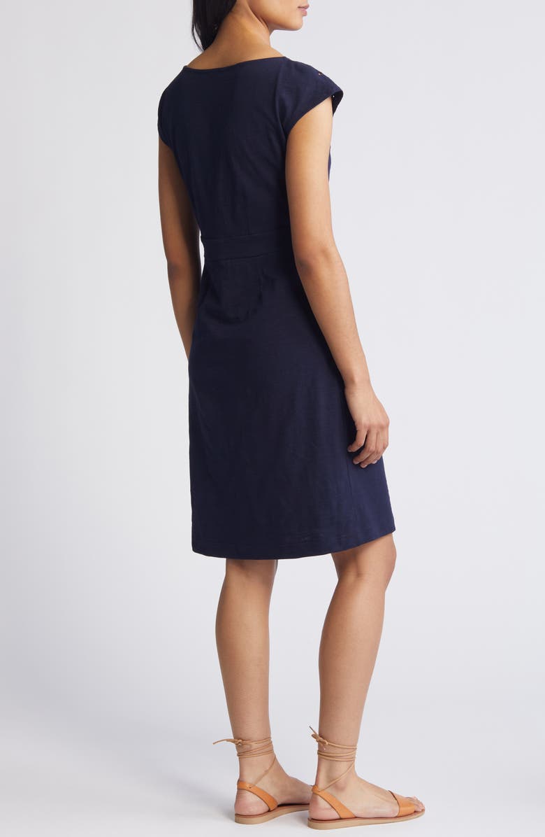 Boden Florrie Broderie Anglaise Cap Sleeve Jersey Dress, Alternate, color, 