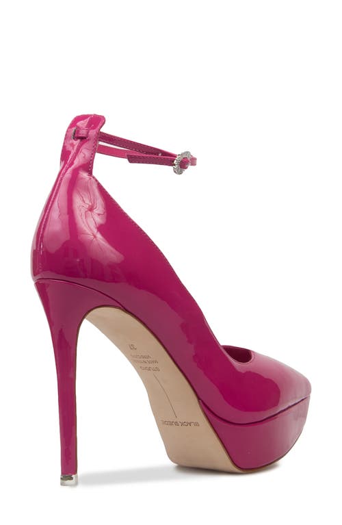 Black Suede Studio Gracie Pointed Toe Platform Pump In Pink Yarrow Patent Leather