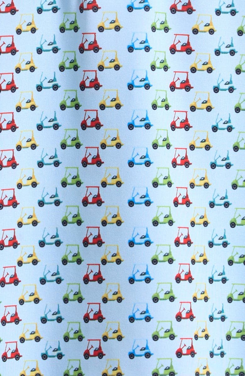 AMERICAN FIT Kids' Multicolor Golf Cart Print Polo, Alternate, color, Pastel Blue