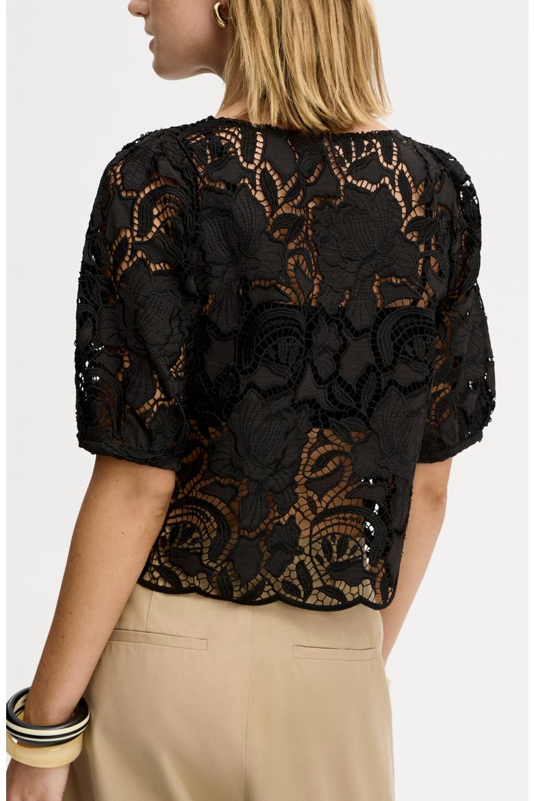 Lace Top, Alternate, color, TRUE BLACK