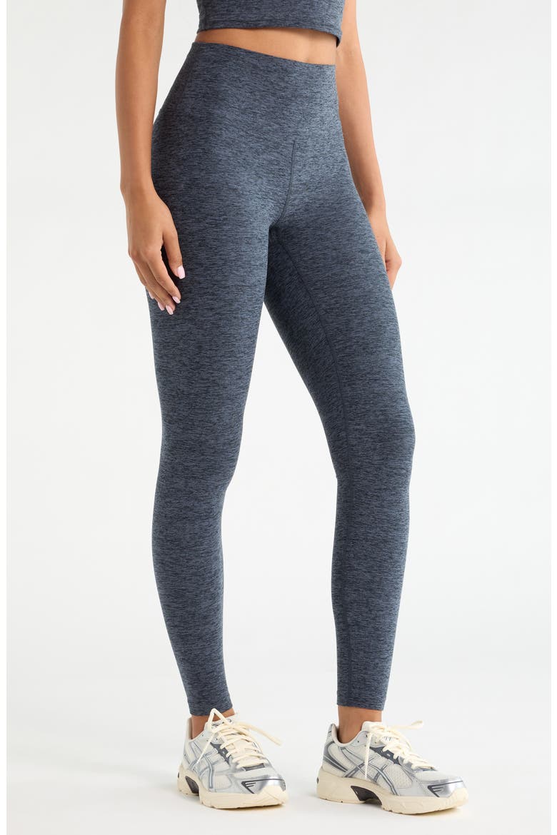 Renew Mélange High Waist Leggings, Alternate, color, NAVY ARMADA MELANGE