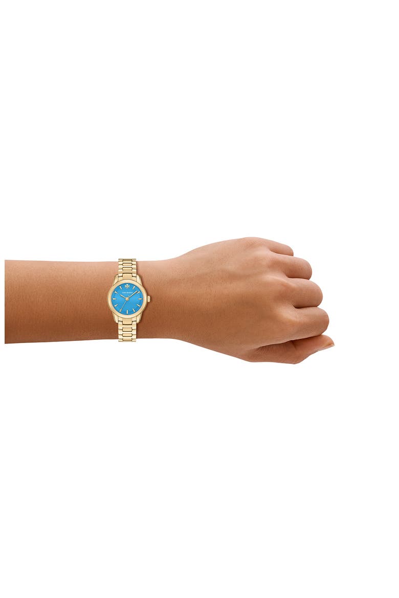 The Small Miller Bracelet Watch, 28mm, Alternate, color, PALE GOLD/ BLUE
