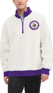 Tommy Hilfiger Men's Tommy Hilfiger Cream Minnesota Vikings Jordan Sherpa Quarter-Zip Sweatshirt
