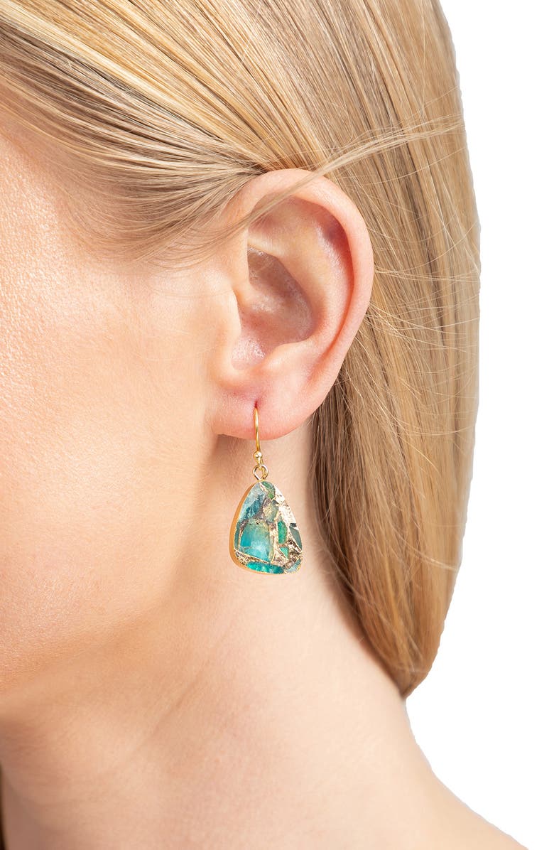 SAACHI Mojave Apatite Teardrop Earrings, Alternate, color, Teal