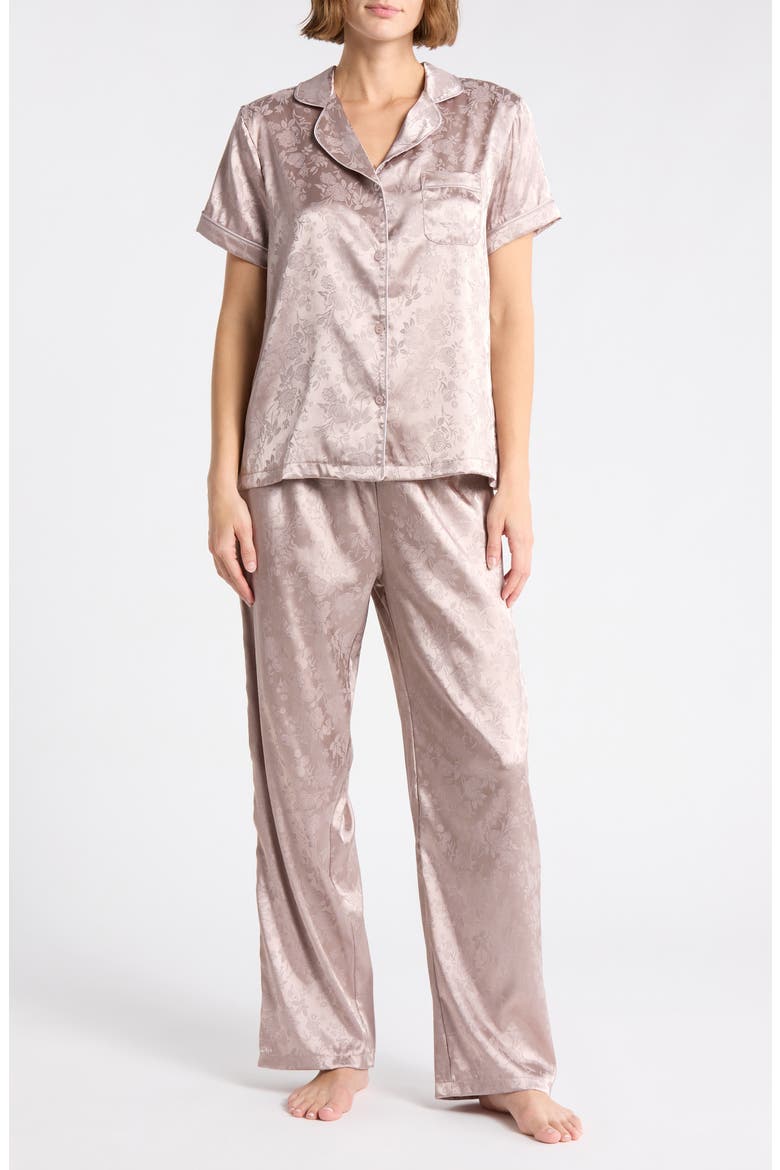Ginnie Satin Pajamas, Main, color, BABY ROSE-TAUPE