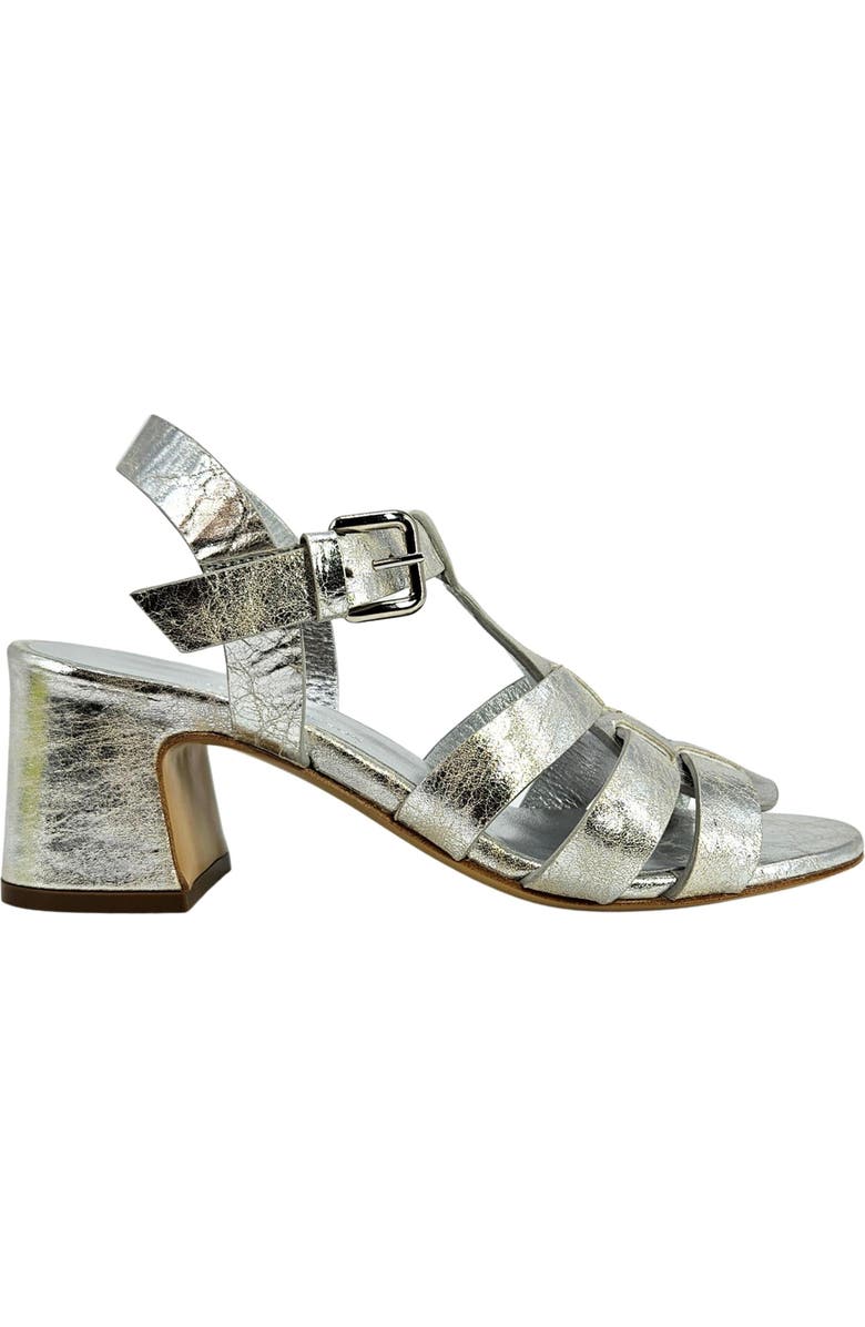 Madison Maison Metallic Gladiator Heel Sandal, Main, color, Silver