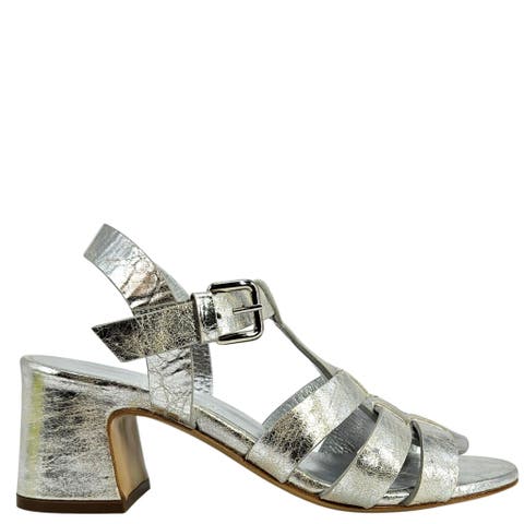 Metallic Gladiator Heel Sandal