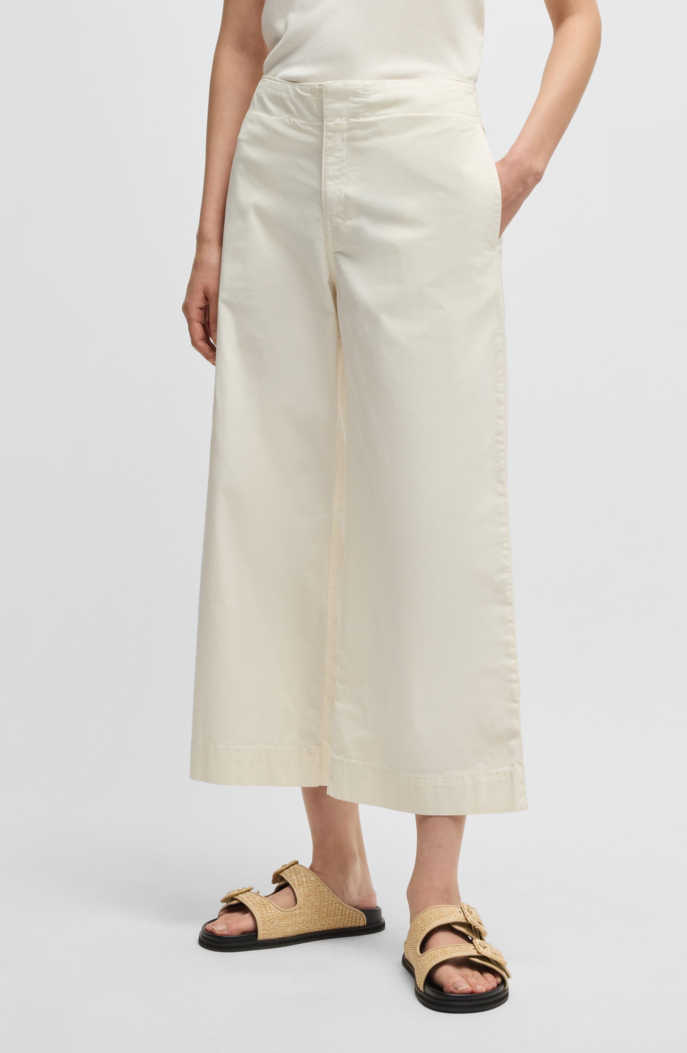 BOSS Orange Tahiana High Waist Wide Leg Pants