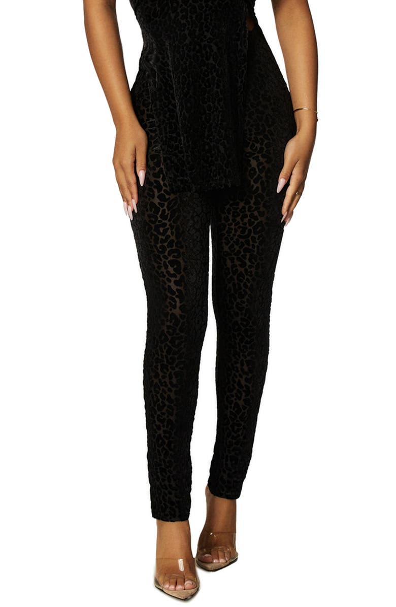 Naked Wardrobe Animal Print Leggings, Main, color, 