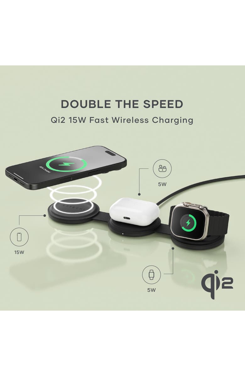 Satechi OntheGo 3 in 1 Charger, Alternate, color, Black