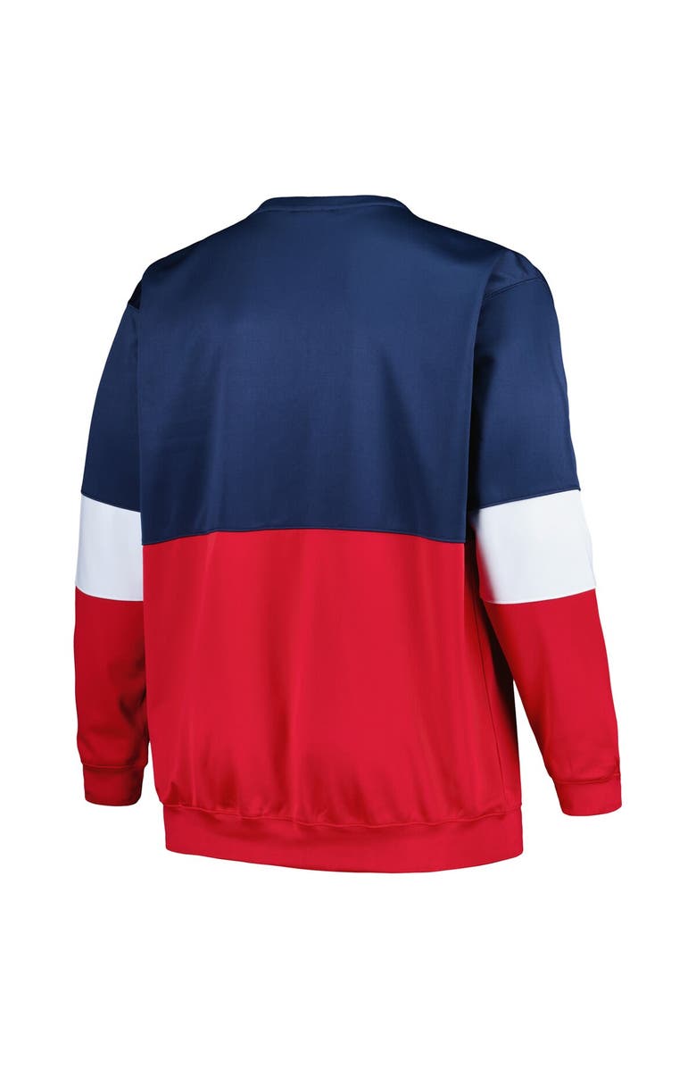 FANATICS Men's Fanatics Branded Navy/Red New Orleans Pelicans Big & Tall Split Pullover Sweatshirt, Alternate, color, Navy