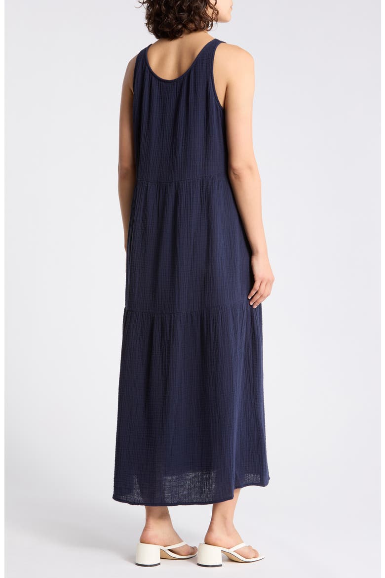 Organic Cotton Maxi Dress, Alternate, color, INK