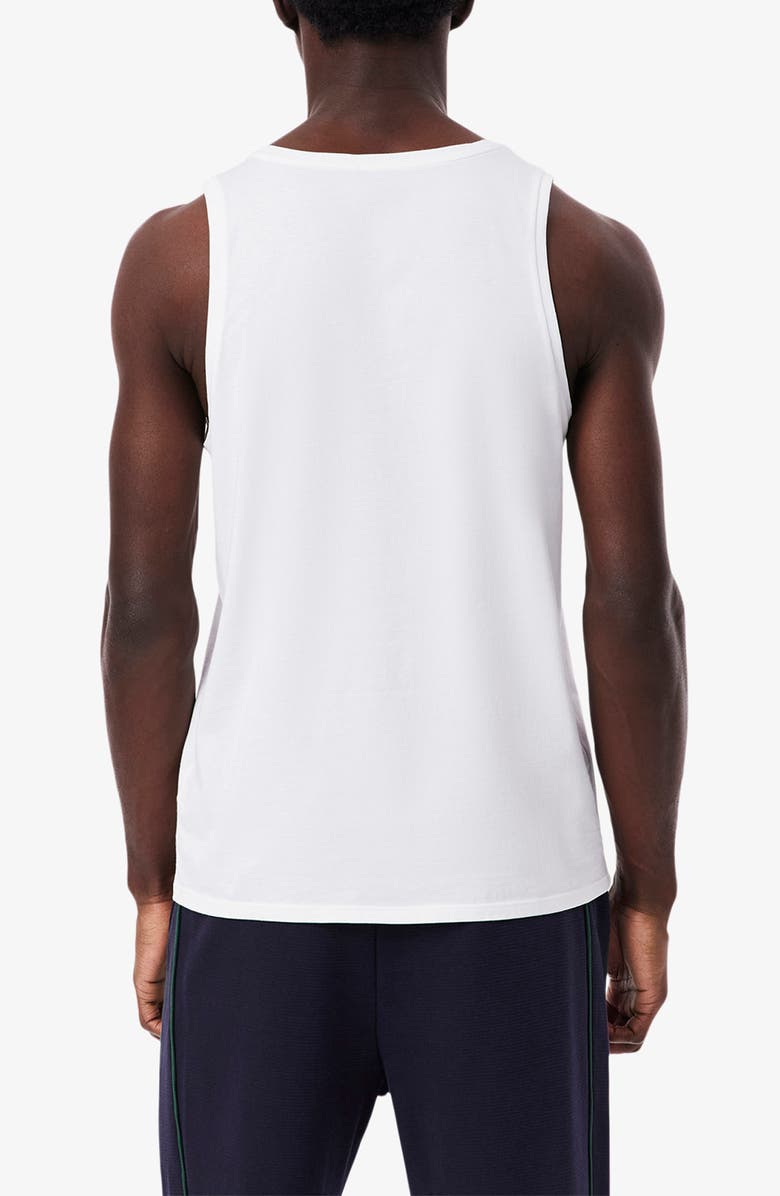 Lacoste 3-Pack Cotton Tanks, Alternate, color, White