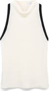 MANGO Drape Collar Sleeveless Top