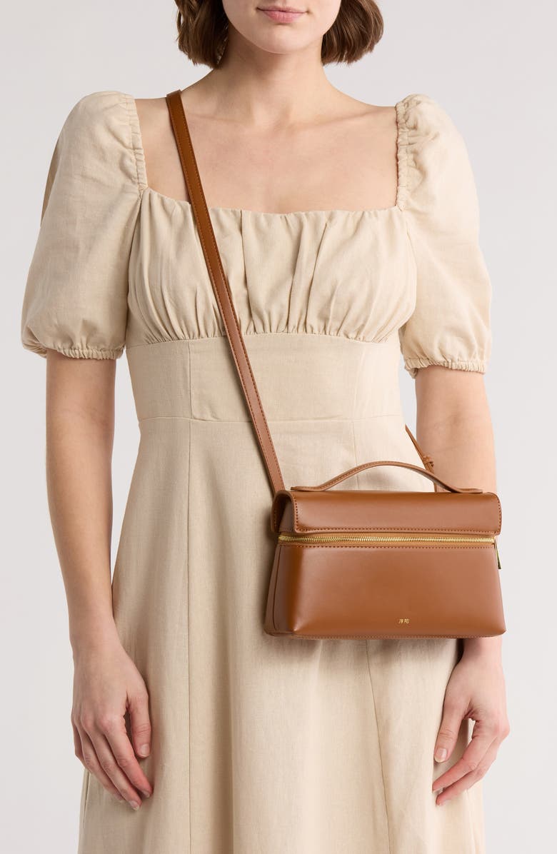 JW PEI Thea Faux Leather Top Handle Bag, Alternate, color, Brown