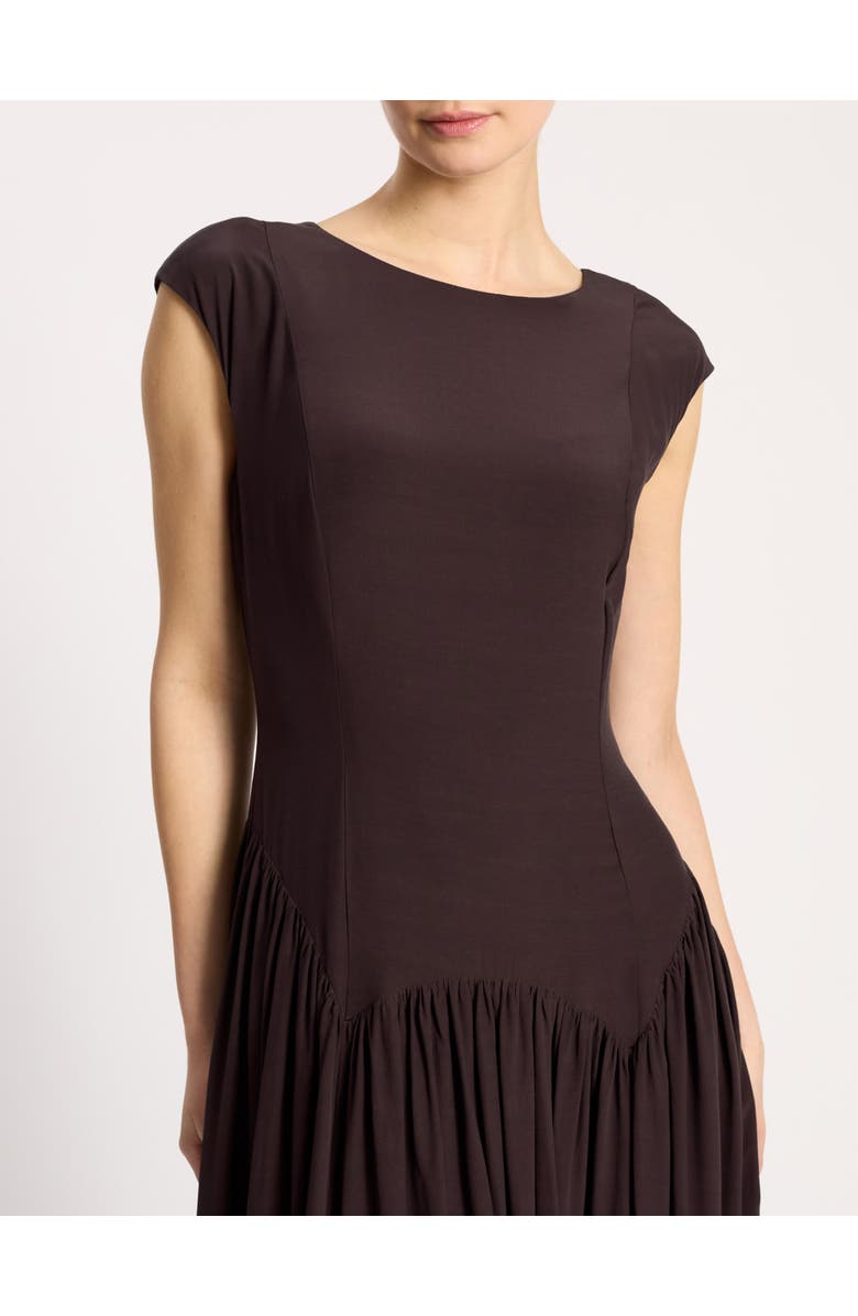 Albaray Dipped Drop Waist Maxi Dress, Alternate, color, Chocolate
